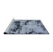 Sideview of Machine Washable Abstract Blue Rug, wshabs5632
