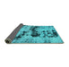 Sideview of Persian Turquoise Bohemian Rug, abs5632turq