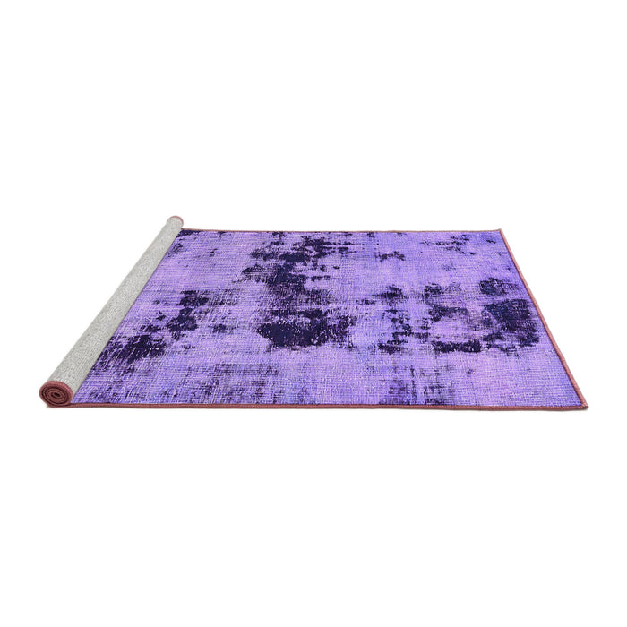 Sideview of Machine Washable Persian Purple Bohemian Area Rugs, wshabs5632pur