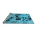 Sideview of Machine Washable Persian Light Blue Bohemian Rug, wshabs5632lblu