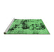 Sideview of Machine Washable Persian Emerald Green Bohemian Area Rugs, wshabs5632emgrn