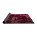 Sideview of Abstract Pink Violet Pink Modern Rug, abs5633