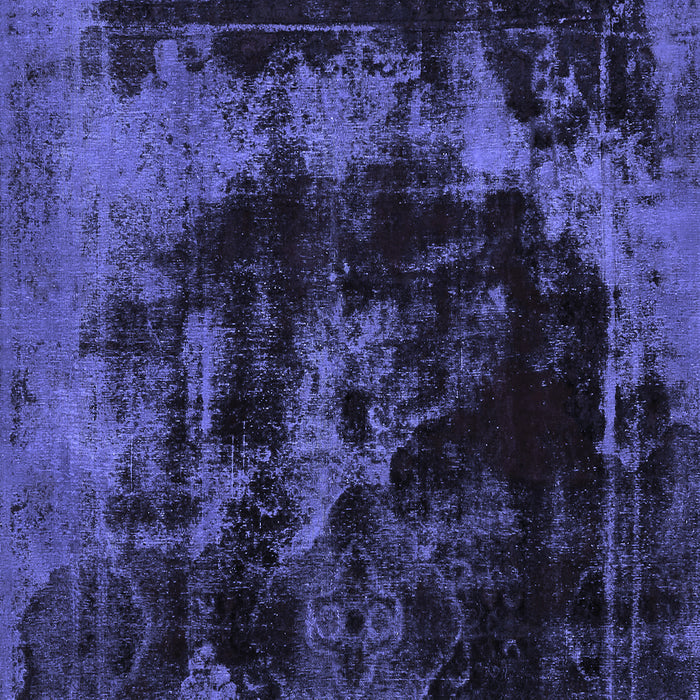 Square Abstract Blue Modern Rug, abs5633blu