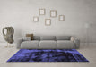 Machine Washable Abstract Blue Modern Rug in a Living Room, wshabs5633blu