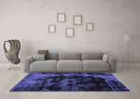 Machine Washable Abstract Blue Modern Rug, wshabs5633blu