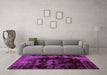 Machine Washable Abstract Purple Modern Area Rugs in a Living Room, wshabs5633pur