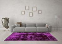 Machine Washable Abstract Purple Modern Rug, wshabs5633pur