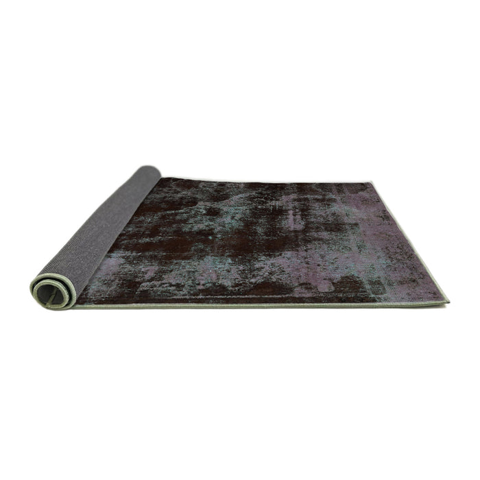 Sideview of Abstract Turquoise Modern Rug, abs5633turq