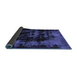 Sideview of Abstract Blue Modern Rug, abs5633blu