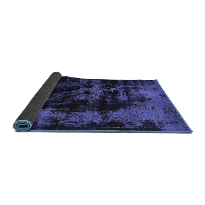 Sideview of Abstract Blue Modern Rug, abs5633blu