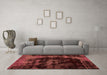 Machine Washable Abstract Brown Modern Rug in a Living Room,, wshabs5633brn