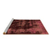 Sideview of Machine Washable Abstract Brown Modern Rug, wshabs5633brn