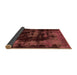 Sideview of Abstract Brown Modern Rug, abs5633brn