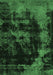 Machine Washable Abstract Emerald Green Modern Area Rugs, wshabs5633emgrn