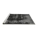 Sideview of Machine Washable Abstract Gray Modern Rug, wshabs5633gry