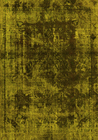 Abstract Yellow Modern Rug, abs5634yw