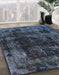 Machine Washable Abstract Azure Blue Rug in a Family Room, wshabs5634
