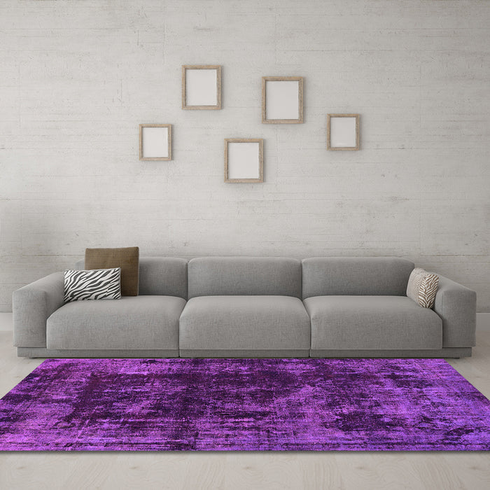Machine Washable Abstract Pink Modern Rug in a Living Room, wshabs5634pnk