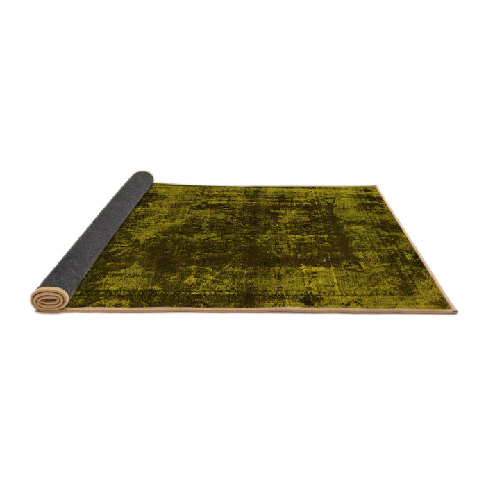 Sideview of Abstract Yellow Modern Rug, abs5634yw