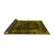 Sideview of Abstract Yellow Modern Rug, abs5634yw