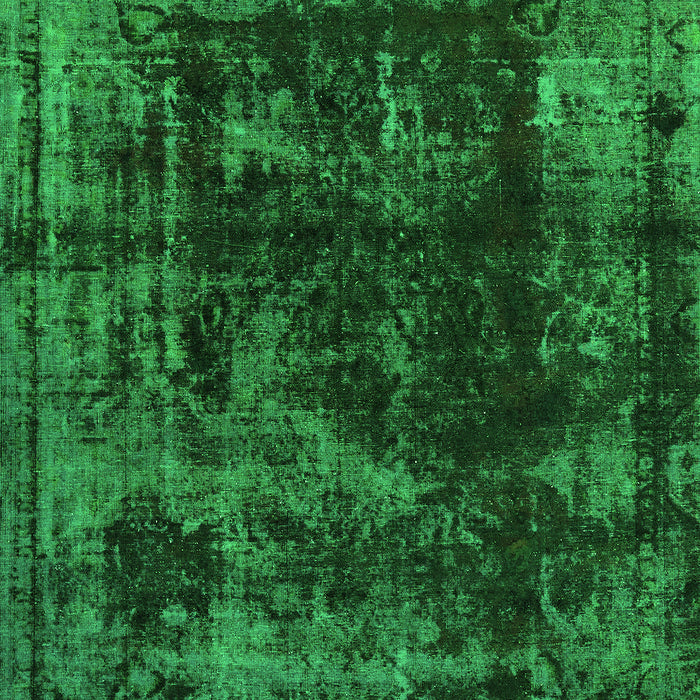 Machine Washable Abstract Green Modern Area Rugs, wshabs5634grn