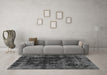 Machine Washable Abstract Gray Modern Rug in a Living Room,, wshabs5634gry