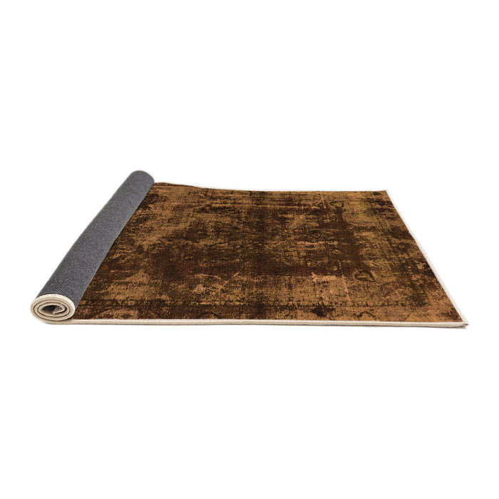 Sideview of Abstract Orange Modern Rug, abs5634org