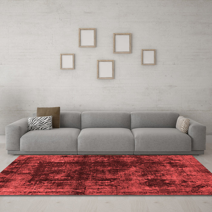 Modern Red Washable Rugs