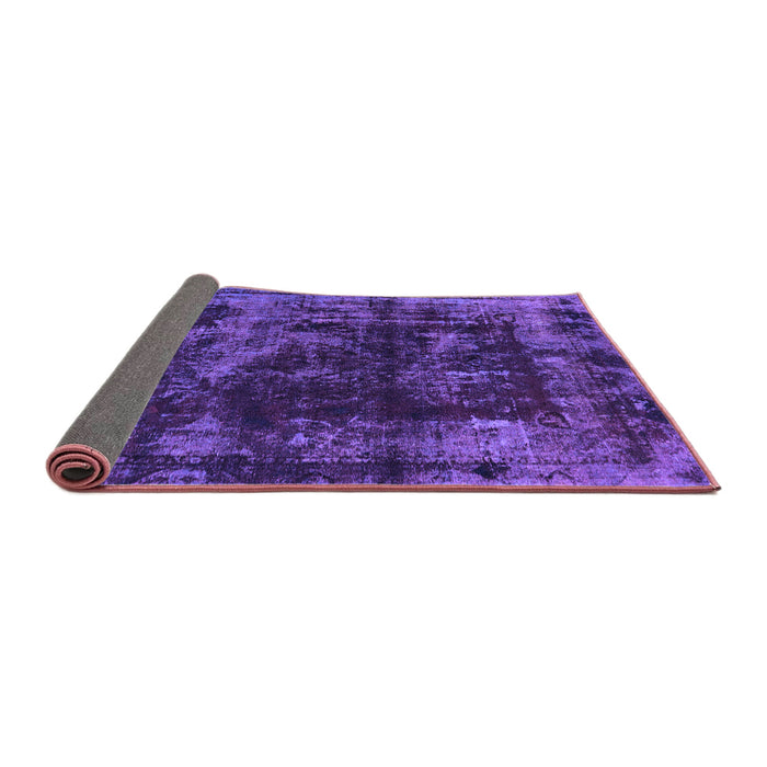 Sideview of Abstract Purple Modern Rug, abs5634pur