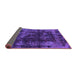 Sideview of Abstract Purple Modern Rug, abs5634pur