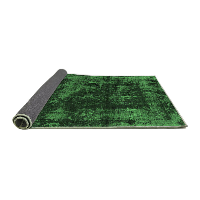 Sideview of Abstract Emerald Green Modern Rug, abs5634emgrn