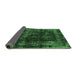 Sideview of Abstract Emerald Green Modern Rug, abs5634emgrn