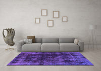 Machine Washable Abstract Purple Modern Rug, wshabs5634pur