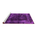 Sideview of Machine Washable Abstract Pink Modern Rug, wshabs5634pnk