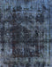 Machine Washable Abstract Azure Blue Rug, wshabs5634