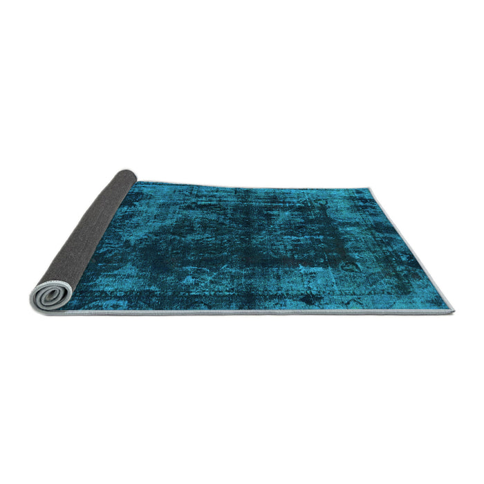Sideview of Abstract Light Blue Modern Rug, abs5634lblu