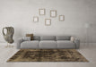 Machine Washable Abstract Brown Modern Rug in a Living Room,, wshabs5634brn