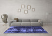 Machine Washable Abstract Blue Modern Rug in a Living Room, wshabs5635blu