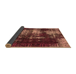 Sideview of Abstract Brown Modern Rug, abs5635brn