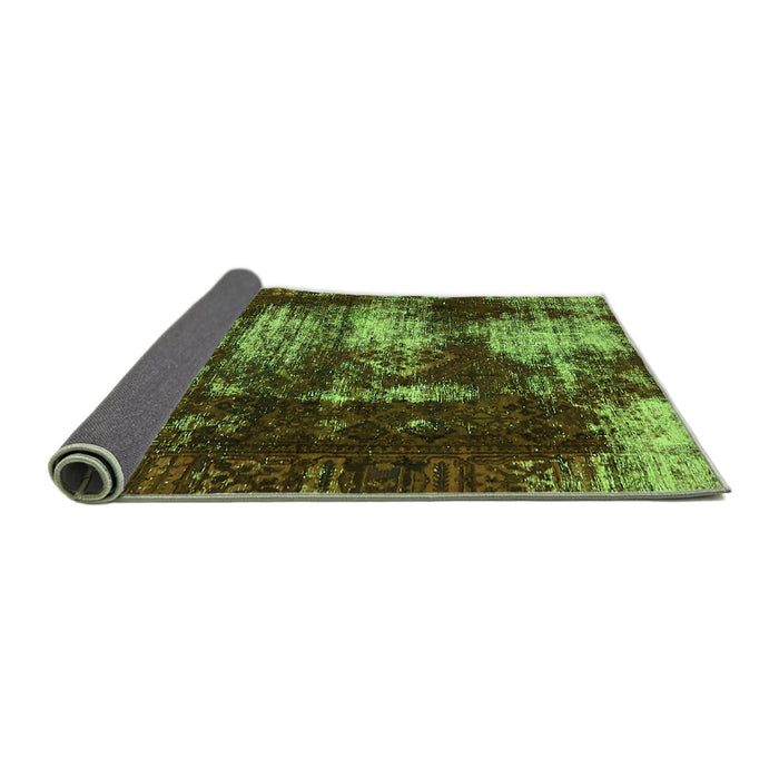 Sideview of Abstract Green Modern Rug, abs5635grn