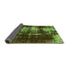 Sideview of Abstract Green Modern Rug, abs5635grn