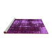 Sideview of Machine Washable Abstract Purple Modern Area Rugs, wshabs5635pur