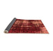 Sideview of Abstract Orange Modern Rug, abs5635org