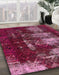 Abstract Pink Modern Rug in Family Room, abs5635