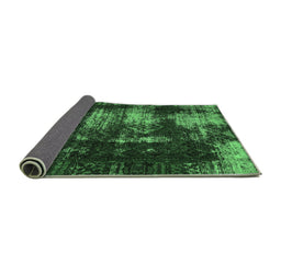 Sideview of Abstract Emerald Green Modern Rug, abs5635emgrn