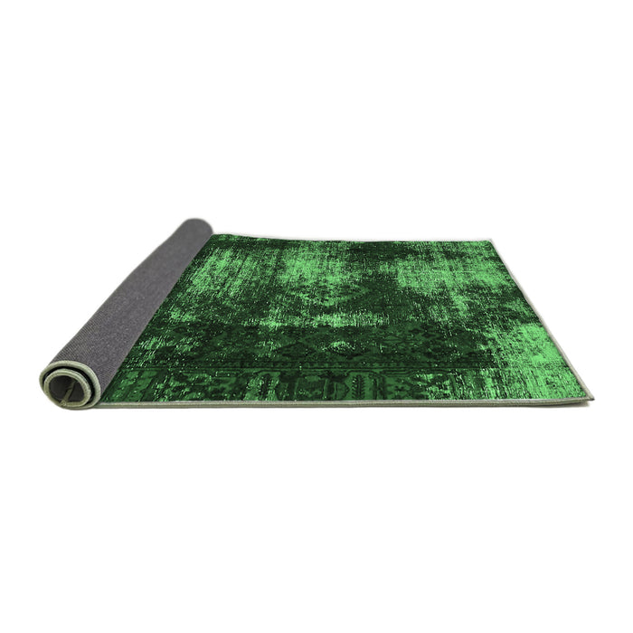 Sideview of Abstract Emerald Green Modern Rug, abs5635emgrn
