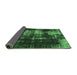 Sideview of Abstract Emerald Green Modern Rug, abs5635emgrn