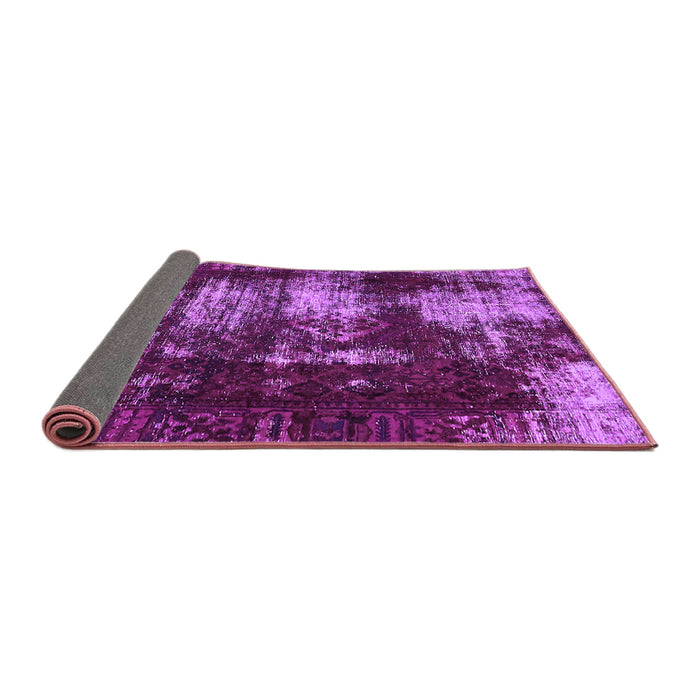 Sideview of Abstract Purple Modern Rug, abs5635pur