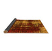 Sideview of Abstract Yellow Modern Rug, abs5635yw