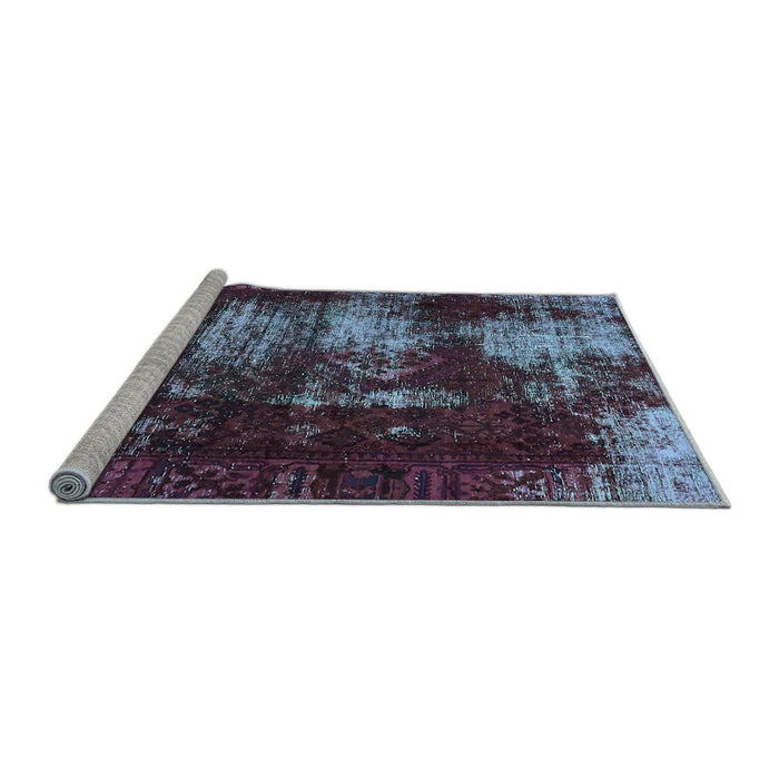 Sideview of Machine Washable Abstract Light Blue Modern Rug, wshabs5635lblu